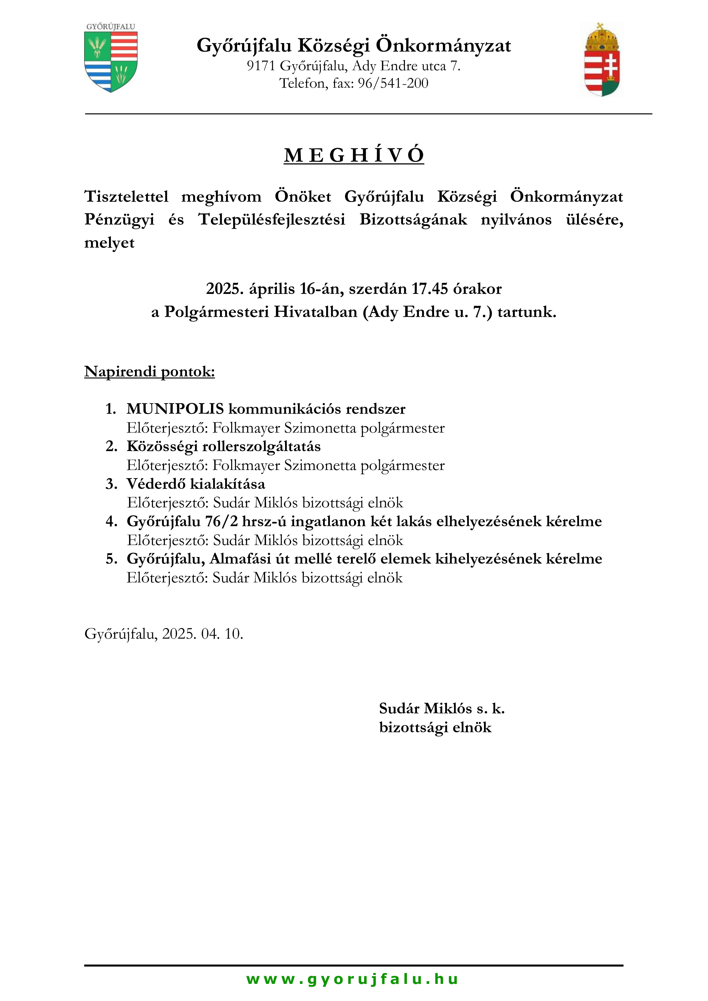 Meghívó Pénzügyi Bizottság 04