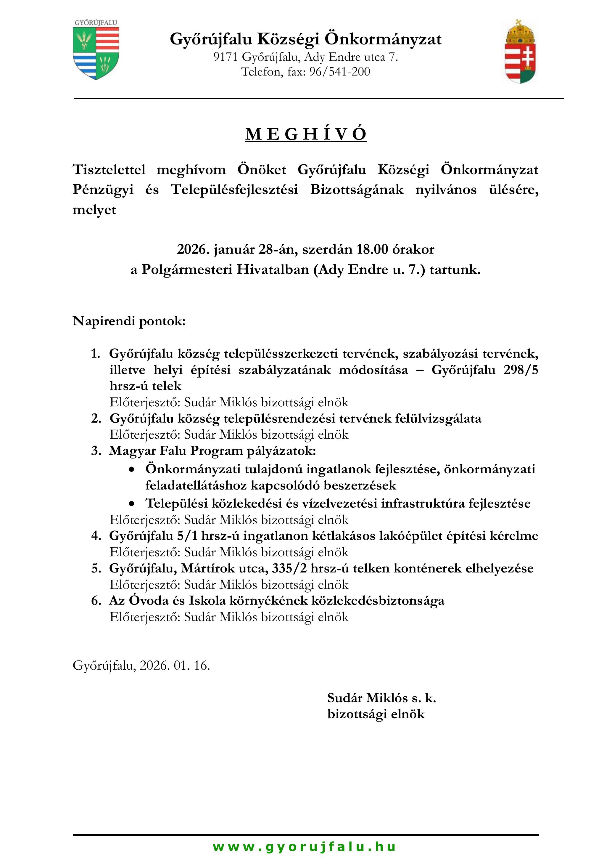 Meghívó Pénzügyi Bizottság nyilvános copy copy copy copy copy copy copy copy