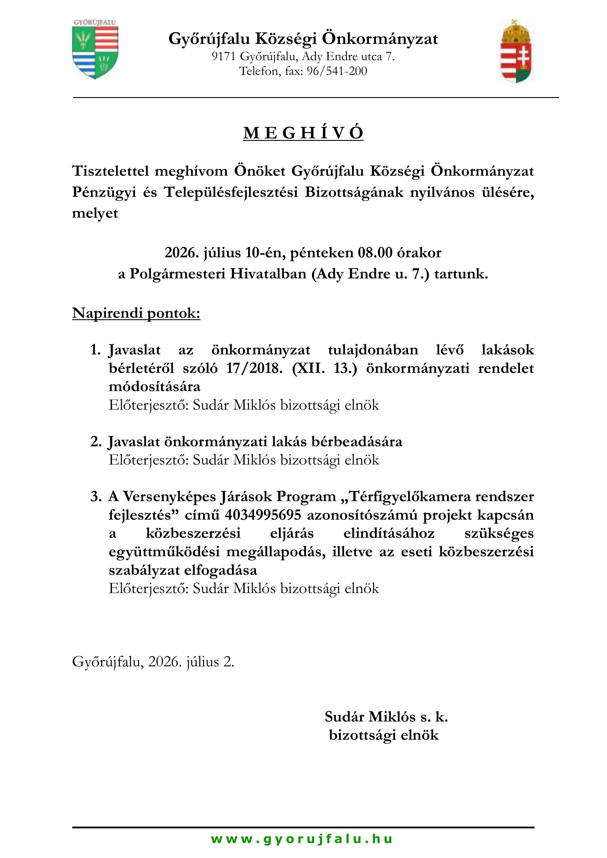 Meghívó Pénzügyi Bizottság copy