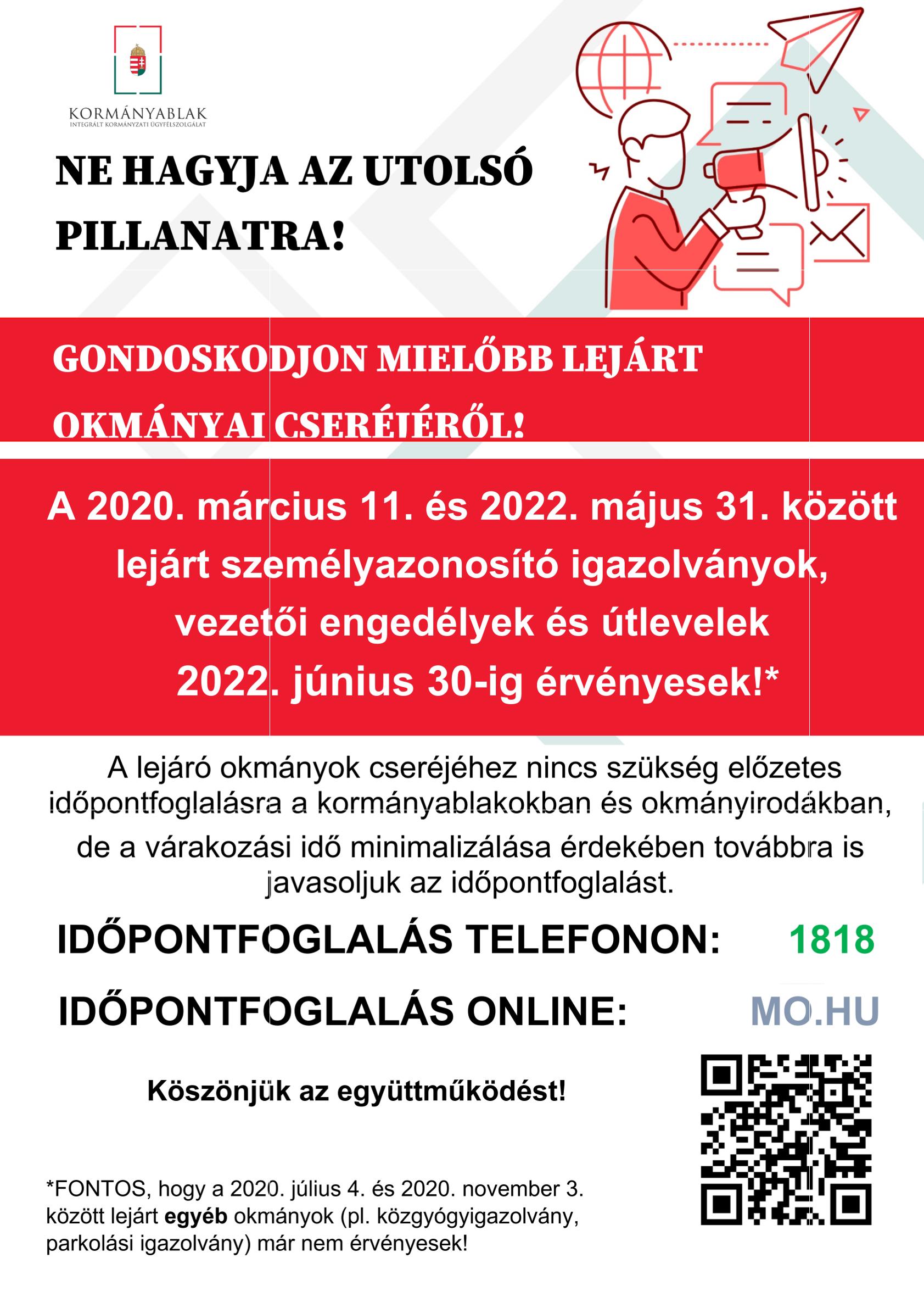 Plakát lejáró okmányok